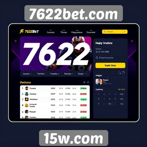 Avaliação da interface do usuário em 7622bet.com